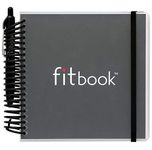 Fitlosophy Fitbook Fitness and Nutrition Journal to Plan, Track, and Reach Health and Weight Loss Goals (Black)