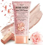 AZURE Rose Gold Hydrating Peel Off Face Mask- Dermatologist Tested - Anti Aging, Toning & Rejuvenating - Removes Blackheads, Dirt & Oils - Real 24K Gold & Rose Hip Oil - 5.07 fl.oz.