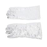 Welding Gloves, 14.2in Aluminum Foil Heat Resistant Welding Gloves Forge Mig Welding Gloves for BBQ, Oven, Grill, Fireplace, Tig, Mig, Baking, Furnace, Stove, Pot Holder