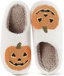 Puimentiua Soft Slippers Women,Halloween Pumpkin Slippers,Ladies Slippers,Winter Slippers Warm Plush Fluffy Slders Ladies Cloud Slippers Cute Cartoon Home Ladies Shose（Pumpkin*Yellow）