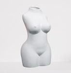 The Leonardo Collection Large White Body Bust Vase Human Body Vase Ceramic Body Vase Female Form Large Butt Plant Pot Lady Butt Vase Woman Planter Pot Decorative Art Sculpture (White)