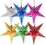 BIG BOX 10 Multi Star Star Lantern Decoration Hanging Christmas Xmas Day Decoration for LED Light for Weddings,Home Decor, Party Celebration