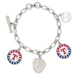 Wincraft MLB Texas Rangers 71267062 Carded Bracelet with Charm Jewelry