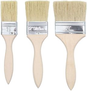 3 Pezzi Pennelli Pittura,Pennello Pittura Muro (1.5inch/2inch/3inch),Pennello per Impregnante Legno,per Una Finitura Liscia Della Vernice con Vernici a Emulsione,Pittura,Vernici,Colle e Fai da Te