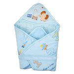 Mee Mee 3 in 1 Baby Bed | Sleeping Bag & Carry Nest | Hooded Wrapper for Newborn Baby | Warm and Soft Swaddle Wrapper | Double Layered Sleeping Bag for Newborn Babies, Blue