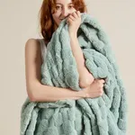 Bedsure Sage Green Fleece Blanket f