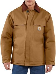 Carhartt Men's C003 Loose Fit Firm Duck Insulated Traditional Coat, Carhartt Brown, Small