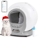 Automatic Cat Litter Box, Self Cleaning Cat Litter Box 65L Large Smart Litter Box, Kitty Litter Box Self-Cleaning with APP Control/Safety Protection/Odorless for Multi Cats, Confirm Seller is【Ricodo】