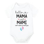 Lillypupp Funny pregnancy announcment gift for family godfather uncle aunt mama mami | baby coming soon bodysuit reveal idea for family.