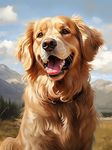 SKRYUIE 5D Diamond Painting Kit Dog - DIY Diamond Art, Full Round Drill - Crystal Embroidery Cross Stitch - Adult Craft for Wall & Office Decor - 30x40 cm (12x16 inch)