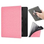 Case for 7" Kindle Oasis with Hand Strap - Ultra Slim PU Leather Smart Cover with Auto Sleep and Wake for Kindle Oasis 10th Generation - 2019 Release (Pink)