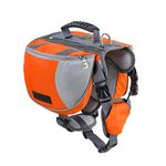 Lifeunion Adjustable Service Dog Supply Backpack Saddle Bag for Camping Hiking Training(Orange,Medium)