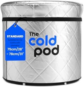The Cold Pod Ice Bath Tub Cover Standard Size: Insulated and Silver UV Heat Reflective Cold Plunge Tub Cover, Waterproof and Zip Up All Weather Resistant Protective Lid