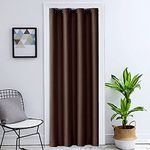 Brown Doorway Curtain Panel Room Divider Solid Blackout Curtains 78 Inch Length Grommet Drapes Room Darkening Thermal Insulated Energy Efficient Door Curtain for Closet 1 Panel 39 inch Width