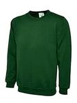 247-Clothing Ladies Sweatshirt Loose Fit Unisex Size 10 to 28 Plus Quality Super Soft (UK 18, Bottle Green)