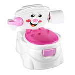 Trintion Kids Potty Baby Training Toilet Seat with Splash Guard 2 in 1 Toddler Training Potty Trainer Portable Safety Chair Urinal for Kids 6 Months to 5 Years (Pink)