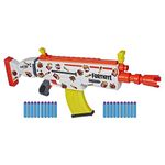 Nerf Fortnite AR-DURRR Burger motorised Blaster - customising Stickers, 20 Darts, 10-Dart Clip - Amazon Exclusive