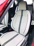 AUTOFIT Neptune Napa U Strip Design Leather Car Seat Cover (Neptune NAPA Moon Grey Black, Hyundai Creta)