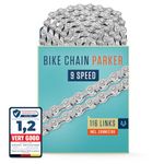 Alphatrail Bike Chain Parker 9-Speed 116 Links I Compatible with Shimano, SRAM, KMC, Connex I Incl. Chain Lock