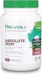 Organika Absolute Iron- Iron Bisglycinate- High Availability, Gentle on Stomach, Boost Iron Levels- Beneficial for Women and Vegetarians- 120vcaps