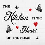 SAVITA Kitchen Wall Decals, Kitchen Decals Peel and Stick Kitchen Wall Stickers Decor Kitchen is The Heart of The Home Dining Room Wall Decals Quotes Kitchen Sticker for Home Dining Room