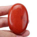 Loveliome Red Jasper Worry Stones, Natural Oval Palm Pocket Healing Crystal Massage Spa Energy Stone