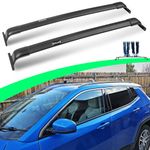 220lbs Cross Bars Roof Racks for 2018-2025 Jeep Compass, Deepace Black Cross Rails, All Aluminum