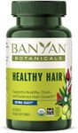 Banyan Botanicals Healthy Hair Tablets – Organic Hair Supplement with Amla & Bhringaraj – Ayurvedic Hair Care for Healthy, Thick & Lustrous Hair* – 90 Tablets – Non GMO Sustainably Sourced Vegan