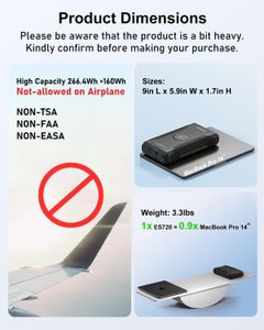 EASYLONGER ES720 CPAP Battery Pack 72000mAh 266Wh – 12V/24V Power for ResMed & Philips Dreamstation Camping