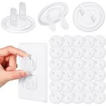 Thyle 200 Pcs Clear Outlet Covers Child Baby Proofing Proof Plug Covers for Electrical Outlets Easy Install Socket Sturdy Safe Secure Baby Proofing Kit for Home Office Bulk