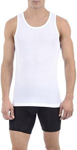 Tommy John Second Skin Stay Tucked Tank Top Undershirt, White, Medium