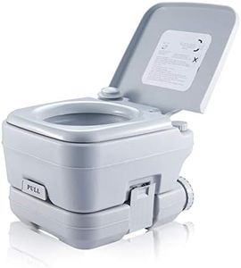 DARTMOOR Portable Camping Toilet with 10L Flushable Tank, Outdoor Travel Toilet for Camper, Campervan, Caravan, Boat, Porta Potty with Air Pressure Pump