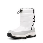 DREAM PAIRS Womens DSB216-N Snow Boots,White,Size 9