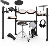 AODSK Electric Drum Set with Quiet Mesh Pads,Electronic Drum for Beginner,USB MIDI,Throne,Headphones,Sticks, Included 40 Kits and 450 Sounds