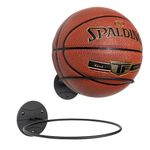 PUERSI Basketball Holder Wall Mount 2 Pack, Ball Display Stand Storage Black Metal, for Soccer Football Volleyball Teen Boy