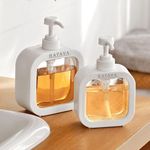 RATAVA Empty Bottle Soap Dispenser for Bathroom Kitchen Accessories Items for Home Large-Capacity Dispensing Bottled Hand Soap Dish Soap Shower Gel Shampoo Washing Powder Replacement Empty Bottle 1PC