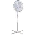 Daewoo COL1065 16-Inch Pedestal/Stand, Portable Fan for Home or Small /Large Office, 3 Speed Settings, Sturdy Base, Easy-to-Use Key Switch, Ideal Cooling System- White - One Size