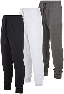 DARESAY Mens Lounge Pants with Pockets - Mens Pajama Pants - Lounge Pants Men, Up to 3XL Pack of 3