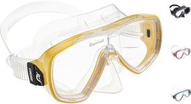 CRESSI Onda Mask Transparent/Yellow - Onda Mak , Transparent/Yellow, One Size, Unisex Adult