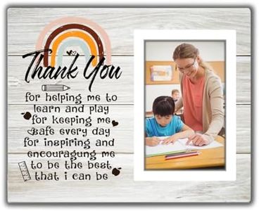 Teacher Appreciation Gifts Form Students, Teacher Picture Frame Thank You for Helping Me Grow and Learn, Teachers Day, End Year, Christmas Retirement Gifts for Teachers,4x6 Inches Photo Frame