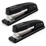 Swingline Stapler, Commercial Desktop Staplers, 20 Sheet Capacity, Portable, Durable Metal Desktop Stapler for Home Office Supplies, Classroom or Desktop Accessories, Black, 2 Pack (44401AZ)