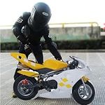 Mini Motorcycle,49cc 2 Stroke Mini Gas Pocket Bike,High Brightness Dual Headlights Fashionable with Strong Dual Brake,Racing Max Speed 20Mph Toy Pocket Gas Motorbike,for Kids&Youth