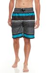 Kanu Surf Men's Barracuda Swim Trunks (Regular & Extended Sizes), Viper Black, Medium