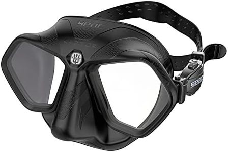 SEAC Raptor, Maschera Low Volume per Apnea e Pesca Subacquea, Nero