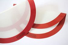 Premium Living Pizza Baking Silicone Mat 12" red (Red, 2)