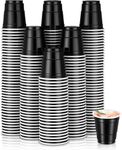 150 Pack 2 oz Plastic Shot Glasses, Disposable Shot Cups, Mini Cups for Drinking Tasting Serving Snacks Whiskey, Small Jello Shot Cups for Christmas Halloween Birthday Party Supplies (Black)