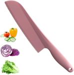 PALAKATE Lettuce Knife, 11 inch Nylon knife, Plastic Lettuce Knife to Prevent Browning, Dishwasher Safe (1, Pink)