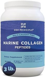 Zen Principle Marine Collagen Peptides Powder 3 lb. Wild-Caught Fish, Non-GMO. Supports Healthy Skin, Hair, Joints, and Bones. Hydrolyzed Type 1 & 3 Protein. Amino Acids, Unflavored, Easy to Mix.