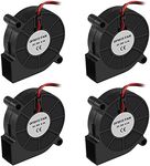 4PCS 3D Printer Blower Fan 5015 DC 24V Brushless Cooling Fan Oil Bearing 50x50x15mm Fan with 2 Pin Terminal for Humidifier Aromatherapy Repair Replacement Hotend Extruder Heatsinks(24V 0.1A)