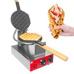 ALDKitchen Bubble Waffle Maker Professional Egg waffle Iron Rotated Nonstick Egg waffle maker (10V US Plug (SPIN TYPE)